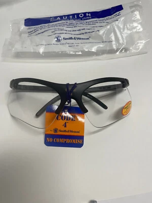 Óculos de segurança Smith & Wesson 624-3011687 armação preta/série SR Code transparente - Imagem 1 de 2