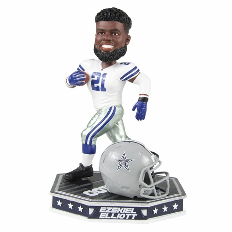Ezekiel Elliott Dallas Cowboys Removable Helmet Bobblehead NFL Football Cover