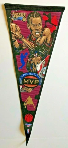 PHILADELPHIA 76ERS ALLEN IVERSON NBA BASKETBALL MVP PLAYER PENNANT FELT NEW MINT Cover