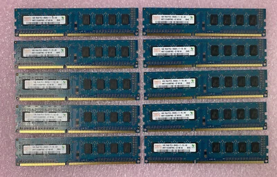 1GB Hynix HMT112U6BFR8C-G7 1Rx8 PC3-8500U DDR3 Non-ECC Desktop RAM (Lot of 10) - Image 1 of 4