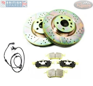 RANGE ROVER EVOQUE 17-19 325MM - FRONT DISCS + PADS DRILLED + GROOVED BRAKE KIT - Picture 1 of 1
