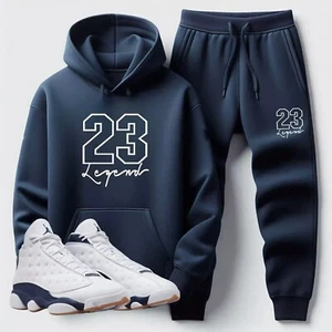 Herren Premium Navy Jogginganzug - Hoodie & Jogginghose Set - Stylischer Streetwear Look - Bild 1 von 5