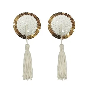 Reusable Adhesive Nipple Covers Pasties Shiny Glitter Sequin Silicone Round-S... - Picture 1 of 6