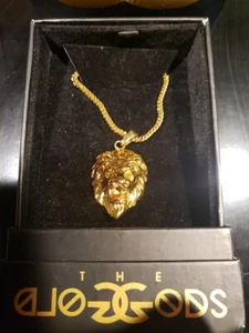 The Gold Gods Gold Plated Lion Head & 26" Chain In Box Brand New - Picture 1 of 3