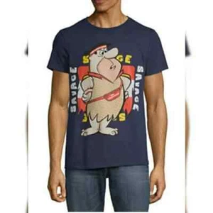 FASHION TSHIRT SHORT SLEEVE CREW NECK REGULAR FIT SIZE XL NAVY BLUE - Picture 1 of 1