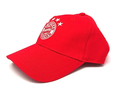 Cap FC Bayern München Rot mit Logo 4 Sterne [Erwachsene] Kappe Rekordmeister - Bild 1 von 3