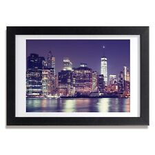 Tulup Picture MDF Framed Wall Decor 30x20cm Image Room New York by night