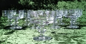 Design Campagner Sekt Cocktails Dessert Sherbet Glas Gläser Set, 10 Stück, 1960e - Bild 1 von 5