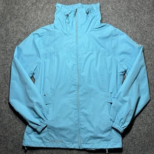 Zero Xposur Women's Size L Light Blue RainCoat Full Zip Waterproof Jacket - Picture 1 of 12