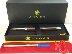 CROSS ATX EGGPLANT PURPLE W/ CHROME APPTS GEL INK SELECTIP ROLLERBALL PEN 885-27 - Picture 1 of 11