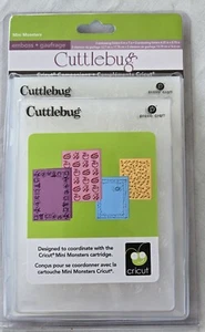 Provo Craft Cuttlebug Embossing Folders MINI MONSTERS Set of 4 #2000412 Cute! - Picture 1 of 3