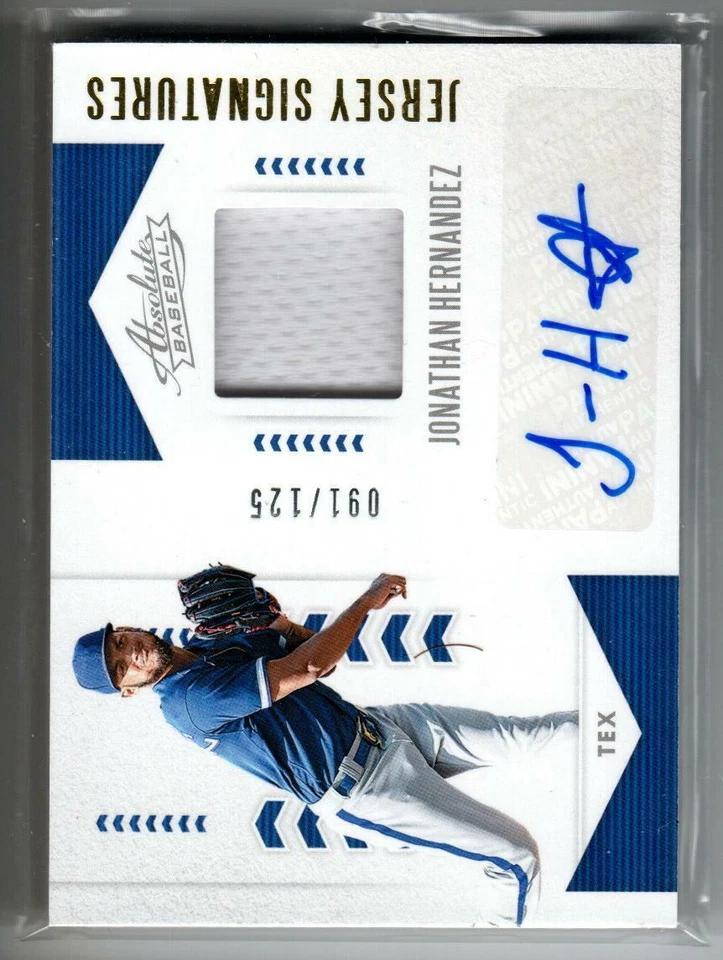 2020 Absolute Absolute Jersey Signatures #8 Jonathan Hernandez 125 (ref 152374) - Image 1 of 1