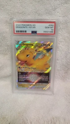 2022 Pokemon Go #050 Dragonite Vstar - PSA 10 - Image 1 of 4
