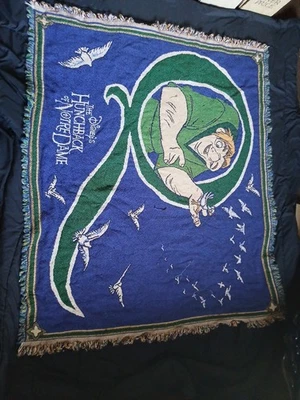 Vintage Beacon Disney Hunchback of Notre Dame Quasimodo Throw Blanket - USA Made - Image 1 of 4