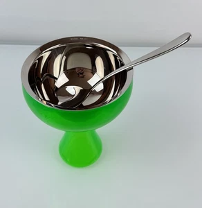 NEAR MINT ITALY ALESSI BIG LOVE GREEN EISBECHER MIT LÖFFEL MIRIAM MIRRI - Bild 1 von 7