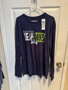 Neu mit Etikett Majestic Herren L Langarm Seattle Seahawks NFL Football Shirt - Bild 1 von 8