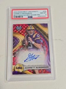 2024 bowman best university GARRETT NUSSMEIER BEST 2024 AUTO RED GEOMETRIC... - Picture 1 of 6