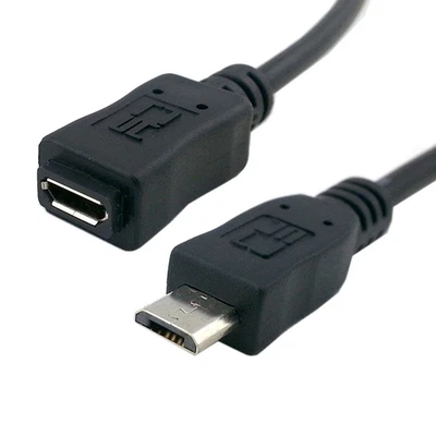 Micro USB 2.0 Type B 5Pin Male to Micro USB Female Extension Cable - Image 1 of 4