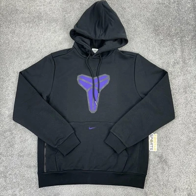 Moletom pulôver basquete Nike Kobe com capuz masculino médio preto roxo Dri-FIT - Imagem 1 de 4