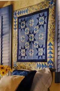 BLUE STAR BRIGHT Quilt  - Pattern From a Vintage Magazine - Picture 1 of 3