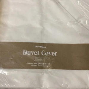 Brooklinen Classic Bettbezug Twin Size Farbe Weiß - Bild 1 von 4