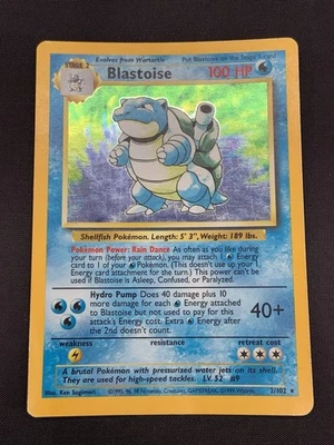 Pokémon TCG Blastoise Holo-Rare 2/102 Base Set Unlimited HP - Image 1 of 4