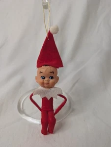 Hecho en Japón Pequeño Pixie Ojos Azules Niño Elfo Vintage Navidad - Imagen 1 de 10