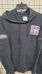 NFL Nike Onfield Denver Broncos M Hoodie Crucial Catch Cancer Support - Picture 1 of 6