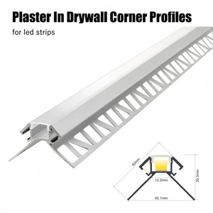 Trimless Recessed Plaster-in Aluminum Drywall Channel with Flange for Led Strip - Picture 1 of 13