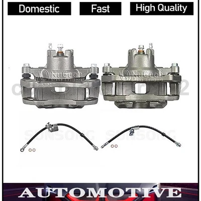 4 pinzas de freno delanteras y líneas de manguera de freno para Dodge Caliber 2.0L 2.4L 1.8L Foto 1 de 4