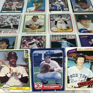 Lote de tarjetas de béisbol 1980 Topps - 1989 Upper Deck Boston Red Sox Boggs Clemens Rice - Imagen 1 de 5