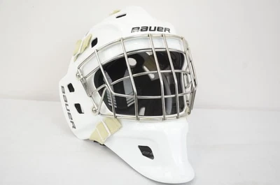 Bauer NME One Cert. Máscara de portero senior barra recta grande blanca (1121-6445) Foto 1 de 4