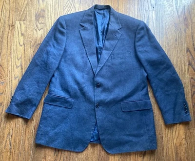 Blazer Brooks Brothers Para Hombre Talla 43R Azul Marino Lana Seda Lino Espiga Italia Foto 1 de 4