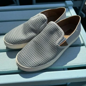 OluKai Pehuea Damengröße 7,5 Schuhe grau Mesh Freizeit entspannter Absatz Strand Turnschuhe - Bild 1 von 11