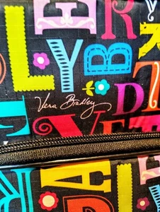 Vera Bradley Alphabet Logo Print Campus School Organizer Nylon Backpack Large - Picture 1 of 17