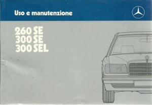 MERCEDES S-KLASSE W 126 Uso e manutenzione 1985 260 SE 300 SE / SEL Handbuch BA - Picture 1 of 1
