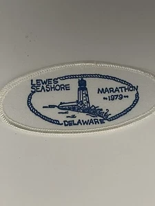 VINTAGE Lewes Seashore Marathon Patch 1979 Delaware Running 0624 - Picture 1 of 3