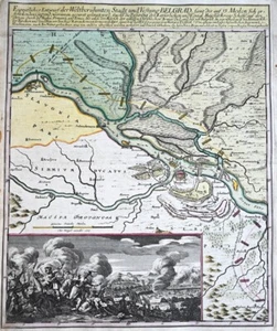 1717 Belgrado Beograd battaglia guerra turca veneto-austriaca rame - Foto 1 di 1