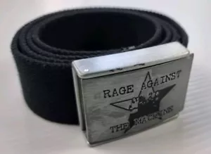 2005 Rage Against The Machine Canvas Bel Buckle Alchemy Poker One Size Rare - Picture 1 of 9