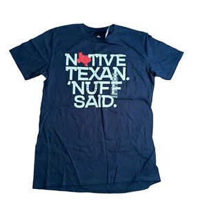 T-shirt TEXAS NATIVE manica corta unisex maglietta blu bandiera taglia large - Foto 1 di 4