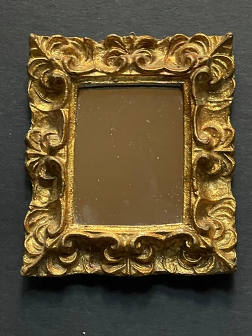 *Vintage ITALY Small MIRROR GOLD Antique ORNATE Wall ITALIAN Hollywood Regency Cover