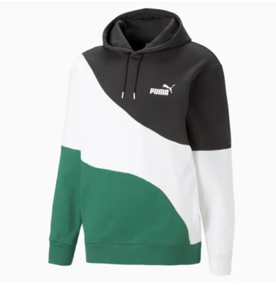 NWT Puma Pullover Hoodie Mens Size Small Sweatshirt Cat Colorblocked Logo $65 - Image 1 of 4