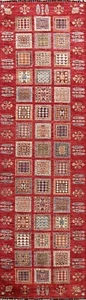 Vegetable Dye Garden Design Super Kazak Oriental Runner Rug Handmade Wool 3x10 - Picture 1 of 12