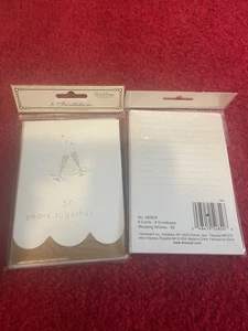 50th Anniversary Golden Wedding Invitations Invites with Envelopes! 16 Pack! New - Picture 1 of 2