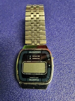 Ruhla Eurochron Quarz digital Herren Armbanduhr Ostalgie Rar Sammler - Bild 1 von 4