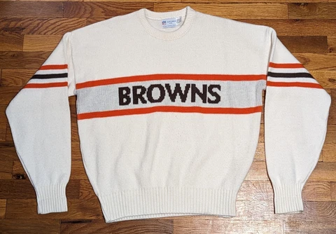 Vintage Cleveland Browns Cliff Engle Pullover Sweater - XL - NFL Football USA Cover