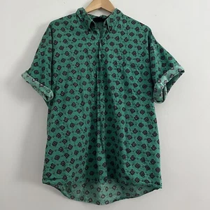 Vintage 80s 90s Memphis Design Button Up Shirt Large Bon Homme USA Cotton - Picture 1 of 8