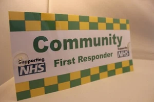 New design ambulance Temporary Community First Responder Sign - Picture 1 of 1