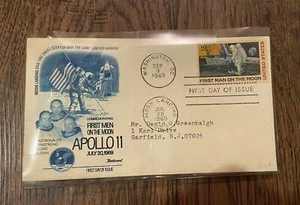 Apollo 11 First Day Cover First Man On The Moon 10 Cents US Stamp July 20, 1969 - Picture 1 of 2
