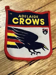 VINTAGE ADELAIDE CROWS FOOTBALL CLUB LARGE EMBROIDERED PATCH CLOTH SEW BADGE VFL - Picture 1 of 20